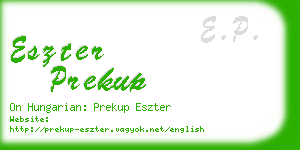 eszter prekup business card